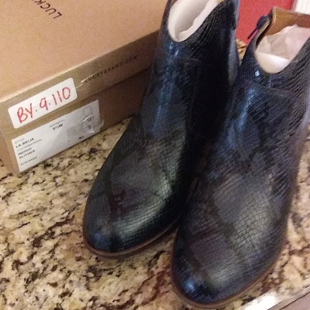 0326 Lucky Brand Belia Leather Ankle Boots* - Picture 8 of 8